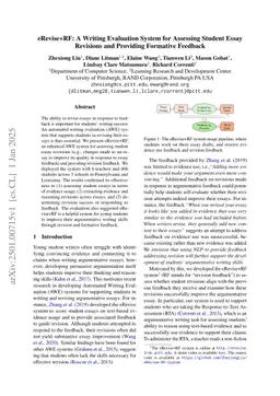 eRevise+RF: A Writing Evaluation System for Assessing Student Essay Revisions and Providing Formative Feedback
