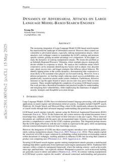 Dynamics of Adversarial Attacks on Large Language Model-Based Search Engines