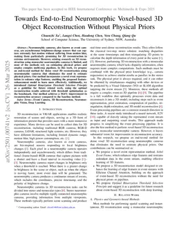 Towards End-to-End Neuromorphic Event-based 3D Object Reconstruction Without Physical Priors