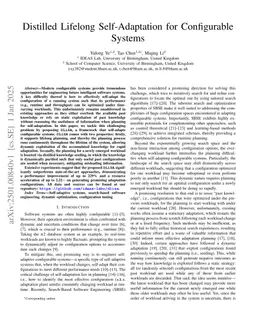 Distilled Lifelong Self-Adaptation for Configurable Systems