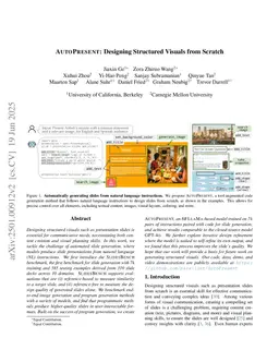 AutoPresent: Designing Structured Visuals from Scratch