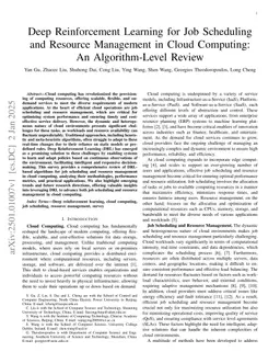 Deep Reinforcement Learning for Job Scheduling and Resource Management in Cloud Computing: An Algorithm-Level Review