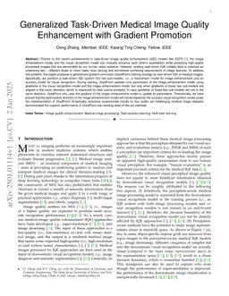 Generalized Task-Driven Medical Image Quality Enhancement with Gradient Promotion