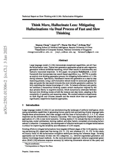 Think More, Hallucinate Less: Mitigating Hallucinations via Dual Process of Fast and Slow Thinking