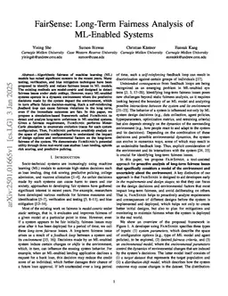 FairSense: Long-Term Fairness Analysis of ML-Enabled Systems