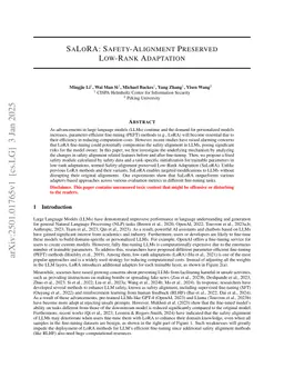 SaLoRA: Safety-Alignment Preserved Low-Rank Adaptation