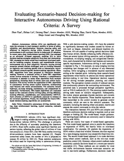 Evaluating Scenario-based Decision-making for Interactive Autonomous Driving Using Rational Criteria: A Survey