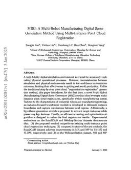 MRG: A Multi-Robot Manufacturing Digital Scene Generation Method Using Multi-Instance Point Cloud Registration
