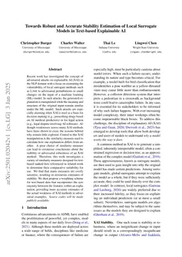 Towards Robust and Accurate Stability Estimation of Local Surrogate Models in Text-based Explainable AI