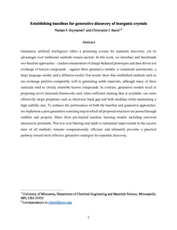 Establishing baselines for generative discovery of inorganic crystals