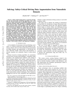 SafeAug: Safety-Critical Driving Data Augmentation from Naturalistic Datasets