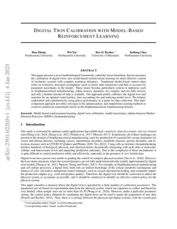 Digital Twin Calibration with Model-Based Reinforcement Learning