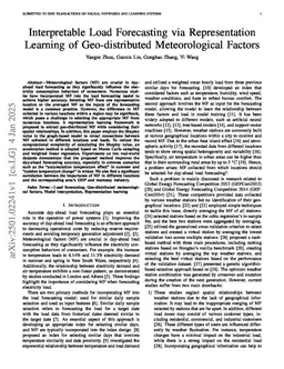Interpretable Load Forecasting via Representation Learning of Geo-distributed Meteorological Factors