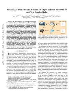 RadarNeXt: Real-Time and Reliable 3D Object Detector Based On 4D mmWave Imaging Radar