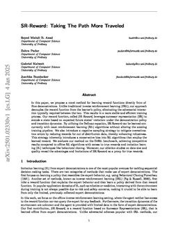 SR-Reward: Taking The Path More Traveled