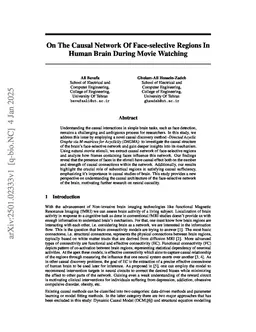 On The Causal Network Of Face-selective Regions In Human Brain During Movie Watching
