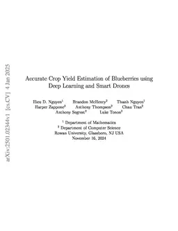 Accurate Crop Yield Estimation of Blueberries using Deep Learning and Smart Drones
