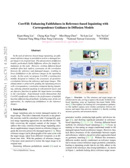 CorrFill: Enhancing Faithfulness in Reference-based Inpainting with Correspondence Guidance in Diffusion Models