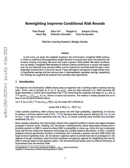 Reweighting Improves Conditional Risk Bounds
