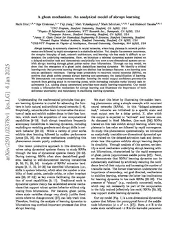 A ghost mechanism: An analytical model of abrupt learning in recurrent networks