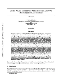 Graph-Aware Isomorphic Attention for Adaptive Dynamics in Transformers