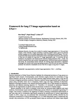 Framework for lung CT image segmentation based on UNet++