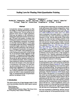 Scaling Laws for Floating Point Quantization Training