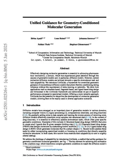 Unified Guidance for Geometry-Conditioned Molecular Generation