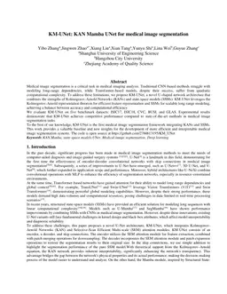 KM-UNet KAN Mamba UNet for medical image segmentation