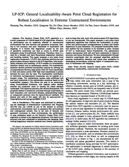 LP-ICP: General Localizability-Aware Point Cloud Registration for Robust Localization in Extreme Unstructured Environments