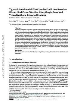 Tighnari: Multi-modal Plant Species Prediction Based on Hierarchical Cross-Attention Using Graph-Based and Vision Backbone-Extracted Features