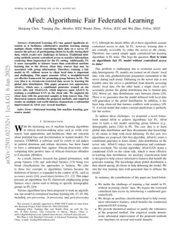 AFed: Algorithmic Fair Federated Learning