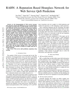 RAHN: A Reputation Based Hourglass Network for Web Service QoS Prediction