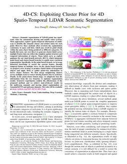 4D-CS: Exploiting Cluster Prior for 4D Spatio-Temporal LiDAR Semantic Segmentation