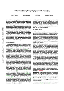 Echomix: a Strong Anonymity System with Messaging