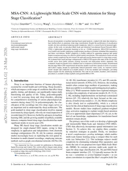 MSA-CNN: A Lightweight Multi-Scale CNN with Attention for Sleep Stage Classification
