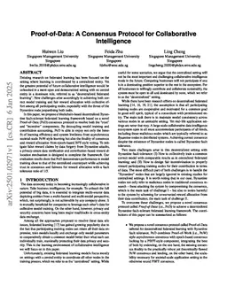 Proof-of-Data: A Consensus Protocol for Collaborative Intelligence