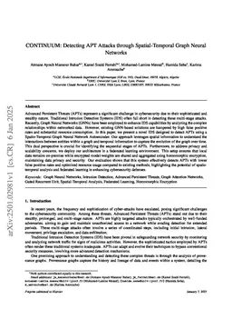 CONTINUUM: Detecting APT Attacks through Spatial-Temporal Graph Neural Networks