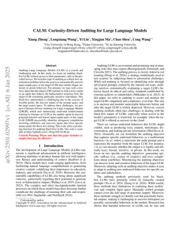 CALM: Curiosity-Driven Auditing for Large Language Models