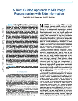 A Trust-Guided Approach to MR Image Reconstruction with Side Information