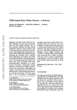 TEE-based Key-Value Stores: a Survey