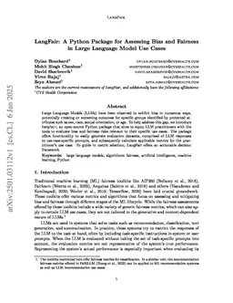 LangFair: A Python Package for Assessing Bias and Fairness in Large Language Model Use Cases