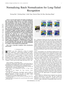 Normalizing Batch Normalization for Long-Tailed Recognition
