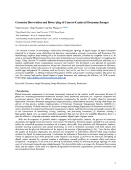Efficient Document Image Dewarping via Hybrid Deep Learning and Cubic Polynomial Geometry Restoration