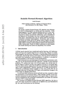 Scalable Forward-Forward Algorithm