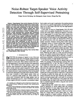 Noise-Robust Target-Speaker Voice Activity Detection Through Self-Supervised Pretraining