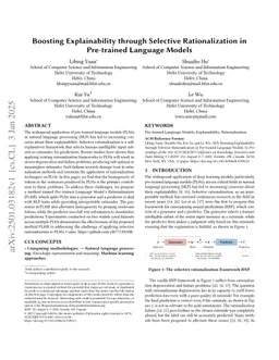 Boosting Explainability through Selective Rationalization in Pre-trained Language Models