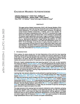 Gaussian Masked Autoencoders