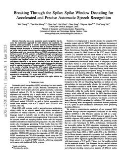 Breaking Through the Spike: Spike Window Decoding for Accelerated and Precise Automatic Speech Recognition
