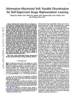 Information-Maximized Soft Variable Discretization for Self-Supervised Image Representation Learning